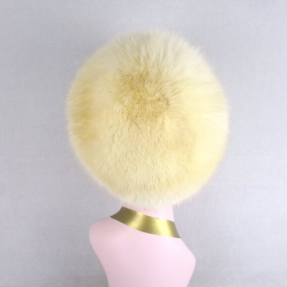 Vintage Cream Fur Hat - Picture 3 of 6
